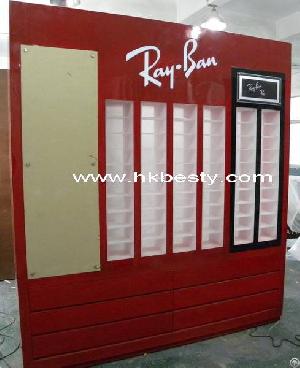 Famus Brand Acrylic Sunglasses Wall Display Cabinet Furniture For Shop Interior Design