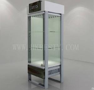 Luxury Stainless Steel Watch / Sunglasses Display Showcase Cabinet With High Power Led Lights