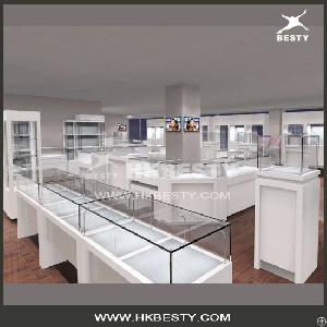 White Jewelry Display Case For A Store