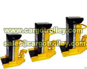 hydraulic toe jack applied moving roller skate