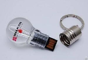 Mini Usb Branded Light Bulb Shaped Flash Memory