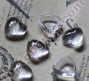 heart clear crystal cabochons glass car decoration