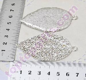 Leaf Rhinestone Cabochon Window Decoration