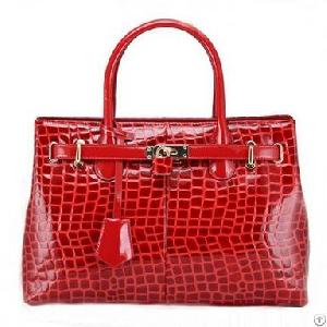 2013 Europe Cow Leather Ladies Bags Red