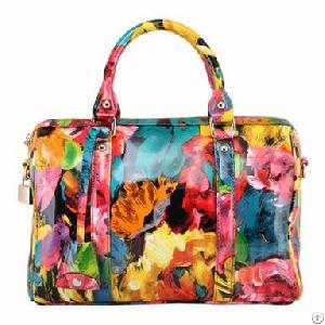 Fashion Vintage Single-shoulder Bag Flower Printed