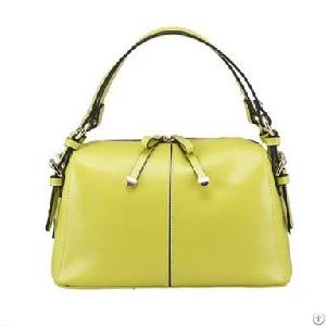 Korean Vintage Women Cow Leather Bag Candy Color