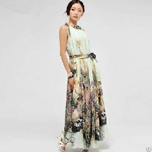 Newly Fashion Elegant Leisure Long Sleeveless Dress