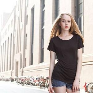 Plain Short Sleeve Black Tees