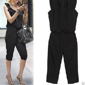 Stylish Style Womens High Waisted Pants Black