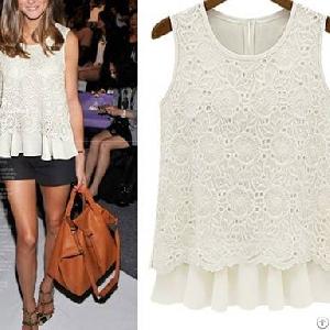 welcomefake pieces lace fancy blouses beige