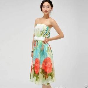 Hot Sale Off Shoulder Dress For Women Green