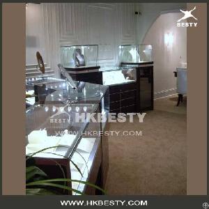 Cherry Wood Display Showcases / Tank / Counter / Cabinet For Uk Jewlery Store / Diamond Shop