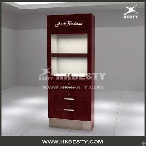 Elegant Wood Glass Cabinet Furniture For Jewelry Shop