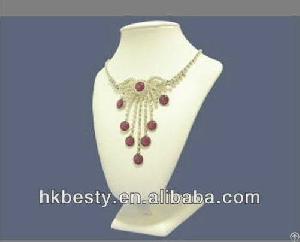 High End Elegant Jewelry / Jewellery Display Bust / Mannequin With Pu Leather