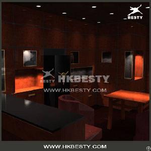 High End Watch Shop Showroom / Led Shop Design / Wooden Jewelry Fixtures