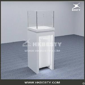 Luxury White Finished Jewelry Display Tank / Cabinet / Tower Of Hot Selling