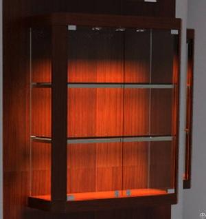 Perfume Cabinet Glass Wooden Shadow Box