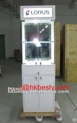 Tall Jewellery / Watch Wall Cabinet Showcase With High Power Led Lights