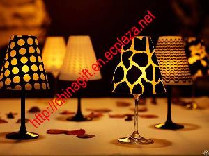 upcycled wine glass lampshades