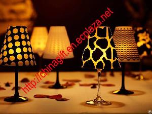 Upcycled Wine Glass Lampshades