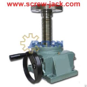 hand crank screw jack wheel worm gear manual linear actuator handle lifts