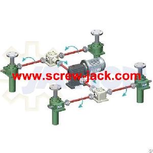 Heavy Load Screw Positioning Table, 4 Jack Sysem, Motorized Worm Gear Screw Lift Table, Actuator Tab