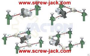 Multi Lift Worm Gear Screw Jack, Multi Worm Gear Screw Jacks Lift Table, Multiple Linear Actuators