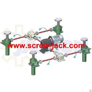 Screw Jack Lift Drive Sytem To Platforms, Locking Lift Table, Gear Jack Table Platform