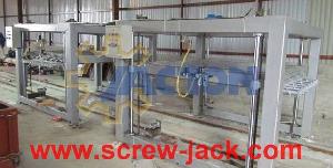 Linear Gear Actuators, Gear Driven Screw Jack Lift System Is Used For Building A Foam Cutting Machin