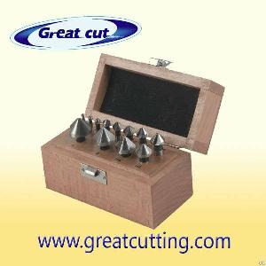 12 Pcs Countersinks Din335c In Wooden Box