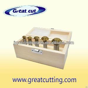 5 dovetail milling cutters wooden box