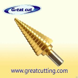 hss tin step drills triangle shank