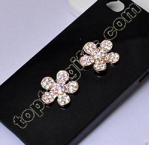 Full Rhinestone Flower Cabochon Iphone Case Decoration