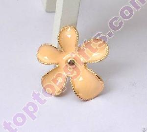 Gold Edge Flower Metal Cabochon Iphone Decoration