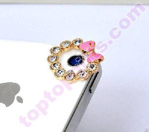 Mobile Phone Camera Ring Rhinestone Cabochon 2012 London Olympc Jewelry Accessories