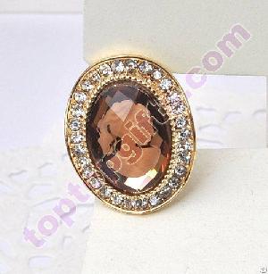 Women Head Rhinestone Cabochon Purfume Bottle Decoration