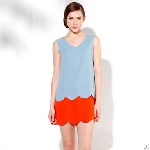 Color Block Sleeveless Great Dresses