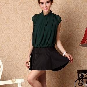 Elegant Color Matching Western Pretty Dresses Deep Green