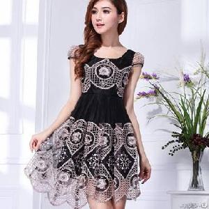 Elegant Embroidery Slim Pretty Dresses