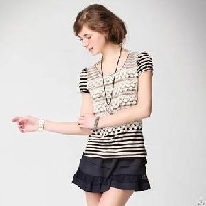 striped womens short sleeve t shirt