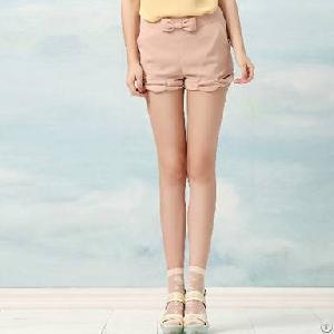 Summer Newly Bowknot Cute Shorts Pink Black