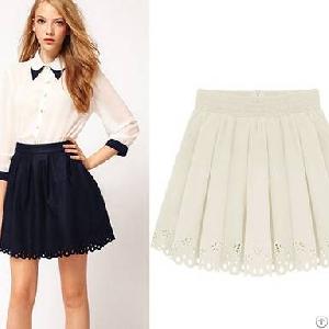 Sweet Lap Cute Summer Skirts Black White