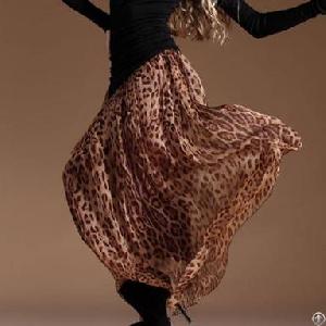 Vogue Style Long Hippie Skirts Leopard