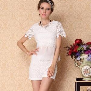 Western Elegant Embroidery Two Pieces Summer Suits White