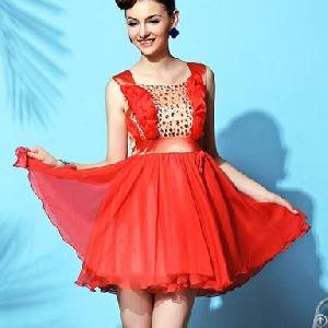 Western Elegant Major High Quality Party Dresses Red Green