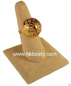 Cute Ring Finger Stand Displays Of High Quality Suede Fabric