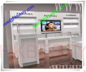 jewelry display kiosk counter cabinet glass wood showcase furniture