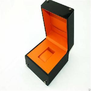 Black Leather Watch Collect Box