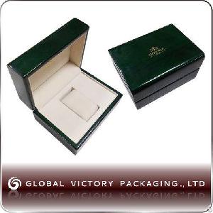 Green Luxury Wooden Watch Display Box