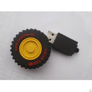 Customs Tyre Shaped Pvc Usb Memory Stick